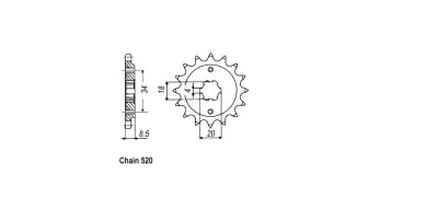 Передня зірка трансмісії 520-13T CB/CG FR