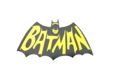 Наклейка BATMAN 17×10 см, чёрно-жёлтая (#5930)