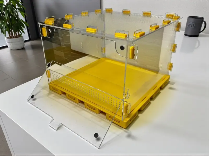 ANTMART Yellow 300×300×200 mm terrarium with magnetic door