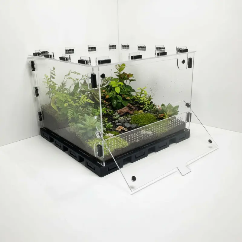 ANTMART Black 300x300x200 mm Terrarium with Front Door