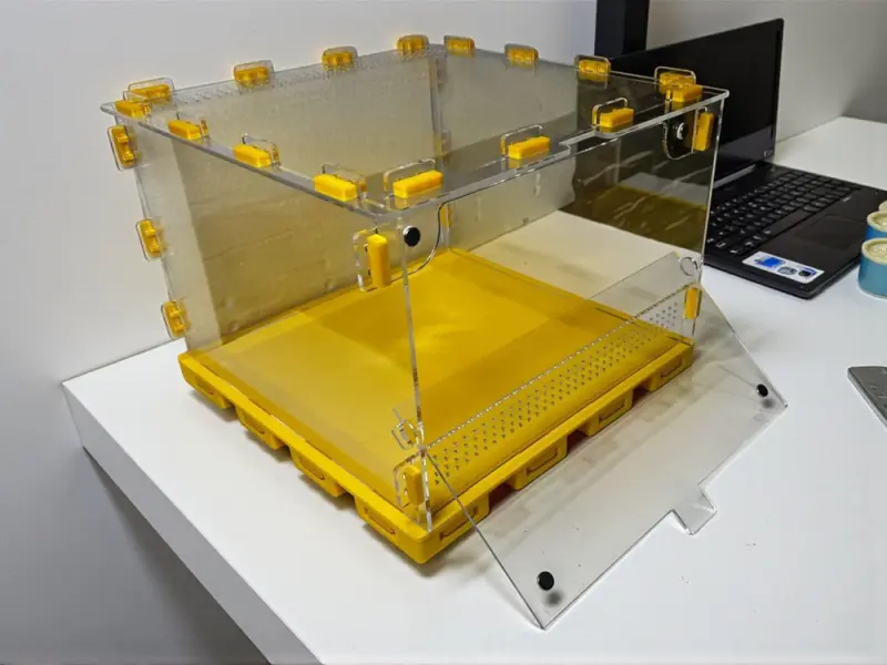ANTMART Yellow 300×300×200 mm terrarium with magnetic door