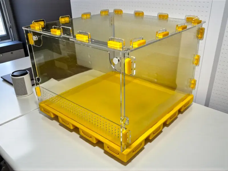ANTMART Yellow 300×300×200 mm terrarium with magnetic door