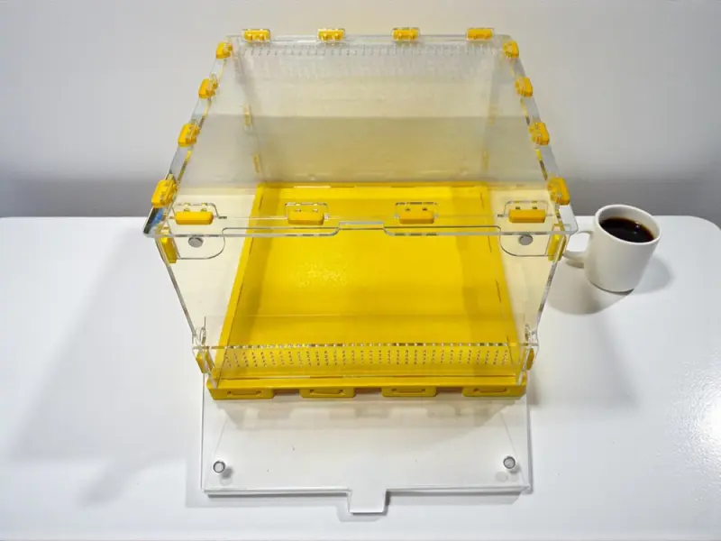 ANTMART Yellow 300×300×200 mm terrarium with magnetic door