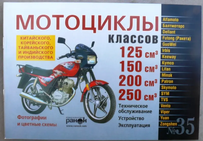 Инструкция для китайских мотоциклов 125/150/200/250 №35 VDK, 88 стр.