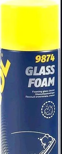 Пенный очиститель стекол MANNOL Glass Foam 9874, аэрозоль 450 мл