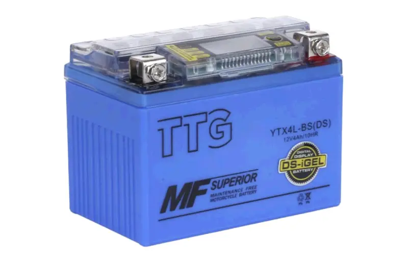 Гелевый аккумулятор TTG YTX4L-BS(DS) 12 V 4 А·ч с дисплеем