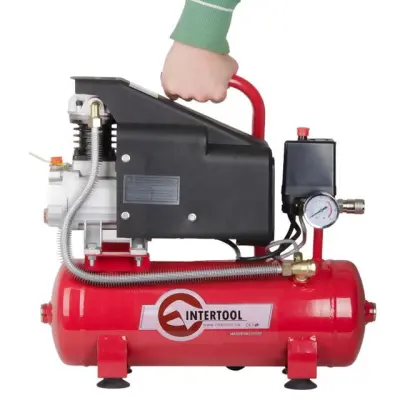 Компресор INTERTOOL 9 л, 0,75 кВт, 220 В, 8 атм, 160 л/хв