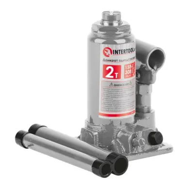 Домкрат пляшковий одноштоковий INTERTOOL 2 т
