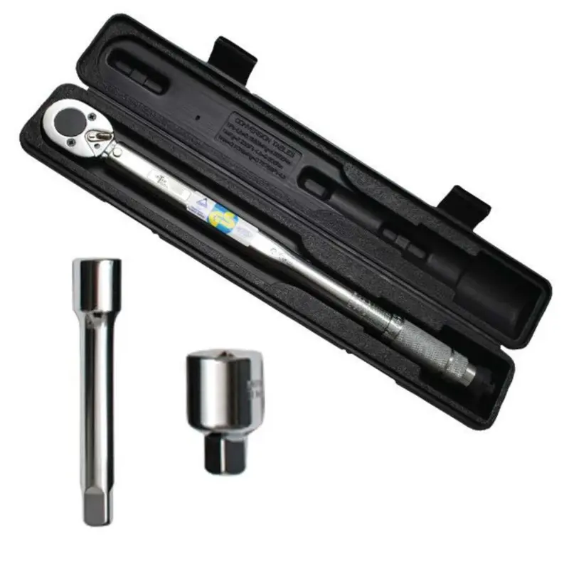 Ключ динамометрический 1/2″ 28–210 Нм с переходником 1/2″ × 3/8″ и удлинителем 125 мм