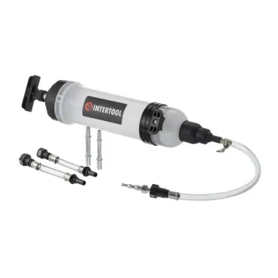 Шприц для технических жидкостей 1,5 л INTERTOOL с комплектом насадок