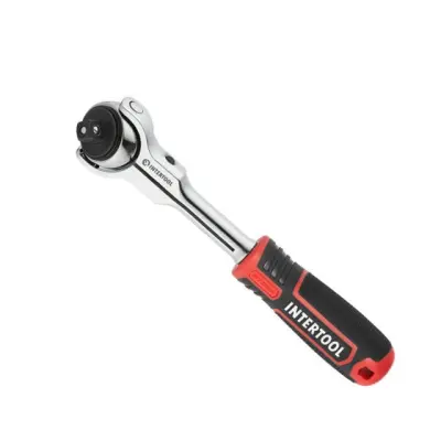 Рукоятка с храповым механизмом поворотная 3/8, 72 зуба, Cr-V, INTERTOOL Storm