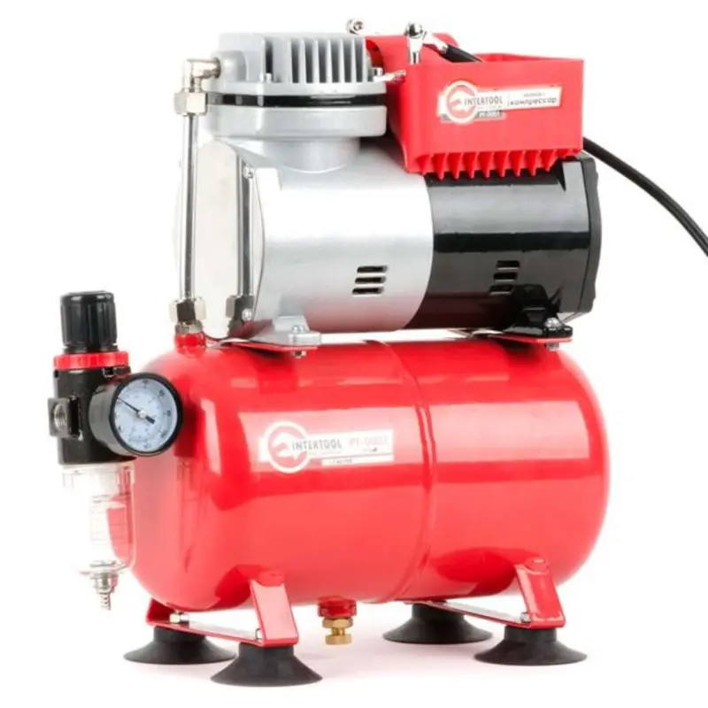Компрессор безмасляный INTERTOOL, 3 л, 0,3 кВт, 220 В, 3,2 атм, 50 л/мин