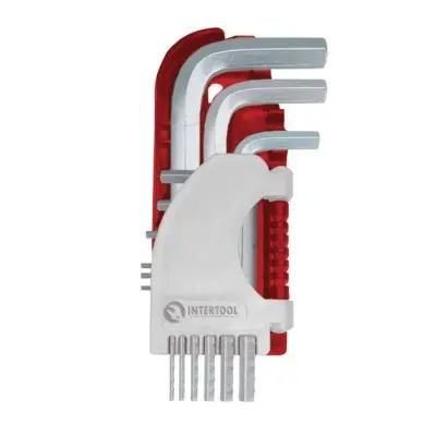 Набір Г-подібних шестигранних ключів INTERTOOL PROF, 9 шт., 1,5–10 мм, S2