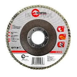 Диск шлифовальный лепестковый 115×22 мм K80 INTERTOOL