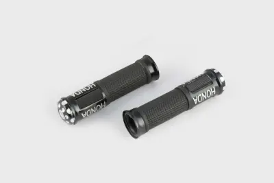 Ручки руля с алюминиевым отбойником, черные, mod:Honda GJCT