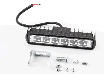 Фара додаткова світлодіодна 6 LED, вологозахисна, прямокутна 150×37 мм, з кріпленням