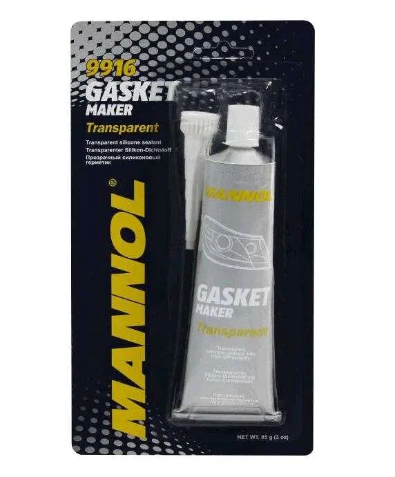 Герметик силиконовый прозрачный MANNOL 9916 Gasket Maker Transparent, 85 г, вулканизирующийся VDKI