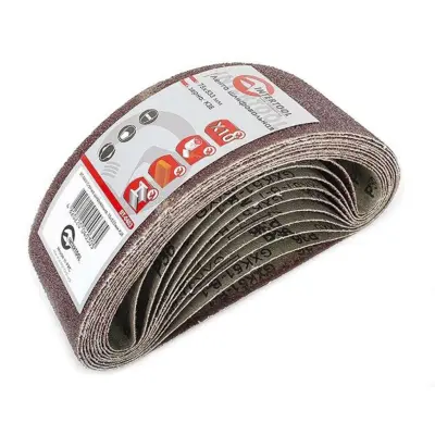 Лента шлифовальная INTERTOOL 75×533 мм, зерно 36, 10 шт.
