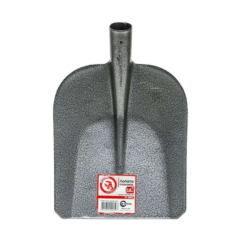 Лопата совковая стальная 0,8 кг INTERTOOL с молотковым покрытием