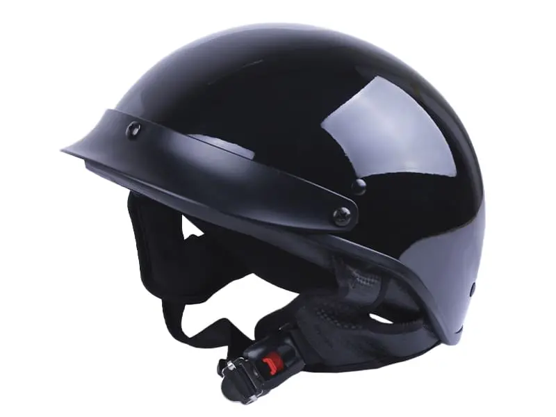 Шлем-каска открытый VIRTUE MD-513, чёрный глянцевый, размер L