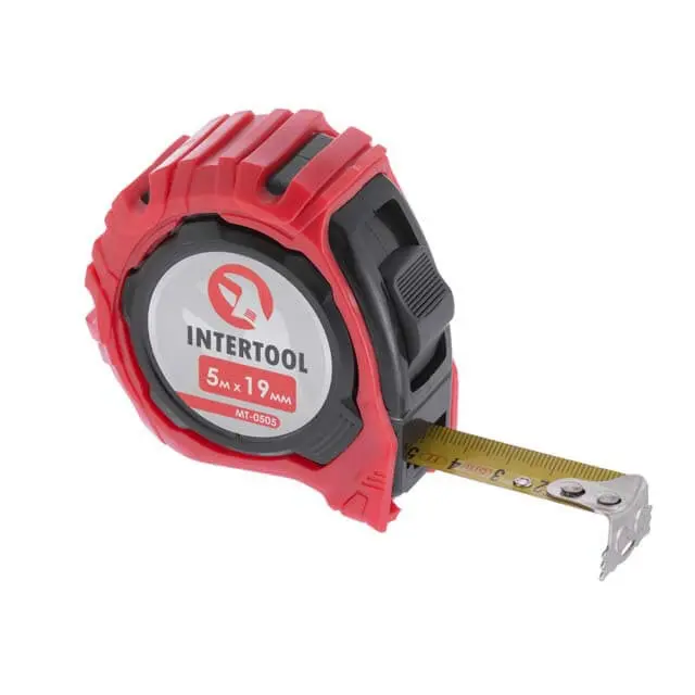 Рулетка измерительная Intertool 5 м x 19 мм стальная с магнитным зацепом и фиксатором