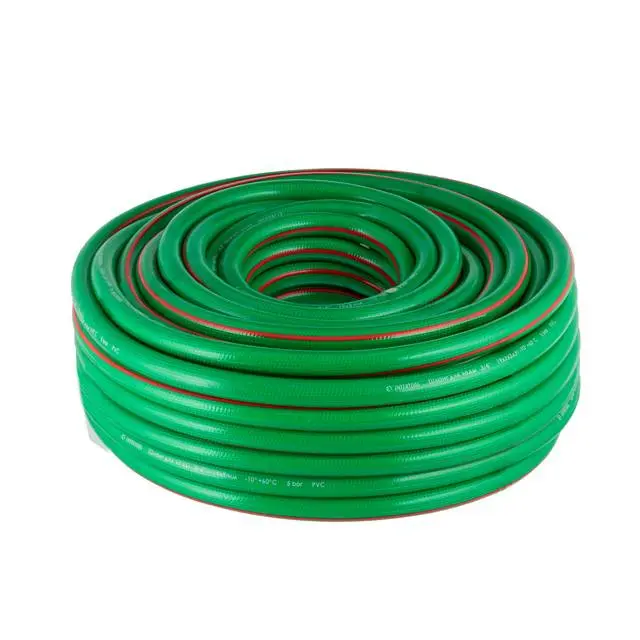 Шланг для воды четырёхслойный армированный PVC 3/4″, 50 м, зелёный