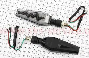 Покажчики повороту LED «Човник» тип 1, секвентальні, на гнучкій ніжці, зі стоп-сигналом і габаритом, 2 шт.