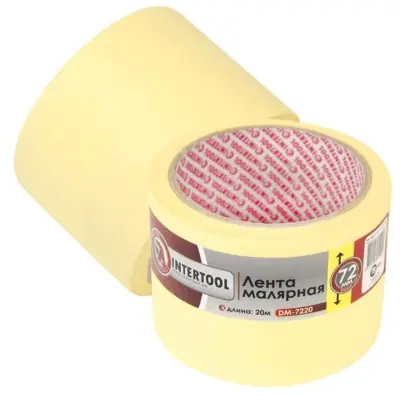 Стрічка малярна жовта 72 мм × 20 м