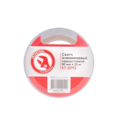 Скотч алюминиевый термостойкий INTERTOOL 50 мм x 25 м
