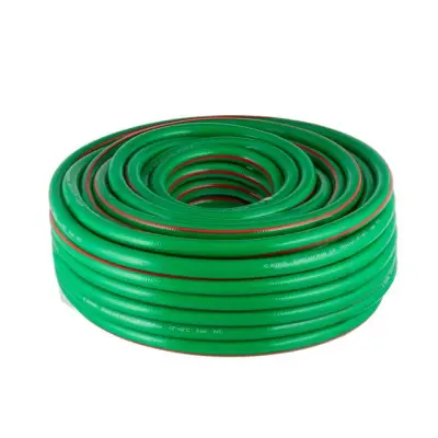 Шланг для води чотиришаровий армований PVC 3/4″, 50 м, зелений