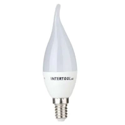 Светодиодная лампа INTERTOOL C37 E14 3 Вт 150–300 В 4000 K