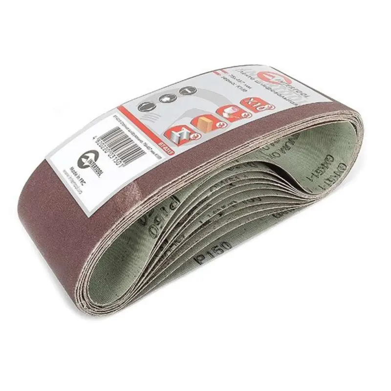 Стрічка шліфувальна 75×457 мм P150 INTERTOOL, 10 шт.