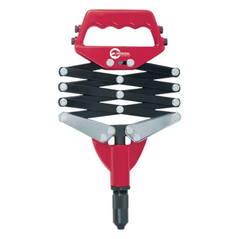Заклепочник INTERTOOL с рычажным механизмом 800 мм, для заклепок 2,8; 3,2; 4; 4,8 мм