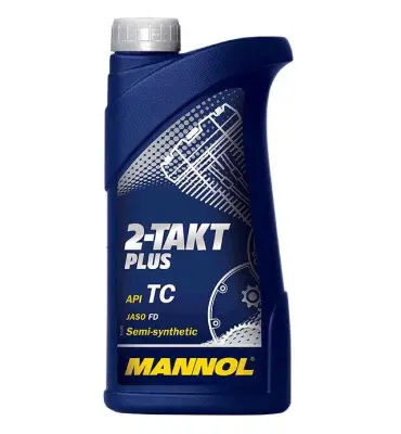 Масло для двухтактных двигателей MANNOL 2-Takt Plus API TC, полусинтетическое, 1 л, VDKI