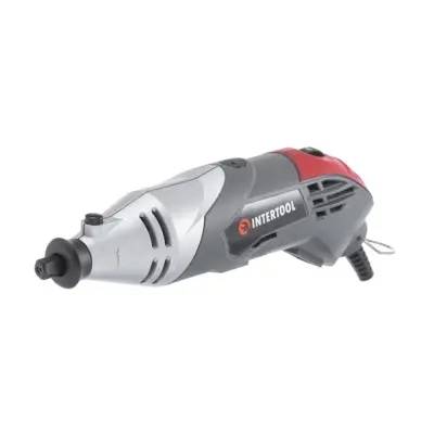 Пряма шліфмашина (гравер) INTERTOOL 170 Вт, 8000–35000 об/хв, гнучкий вал, 40 аксесуарів, кейс