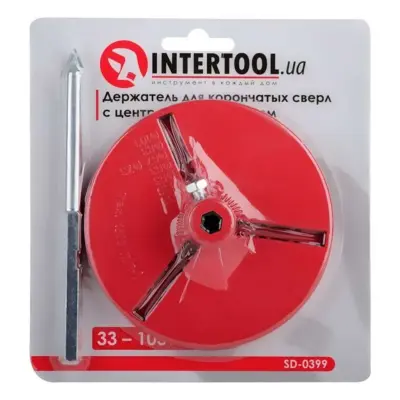 Тримач для корончастих свердел 103 мм із центрувальним свердлом INTERTOOL