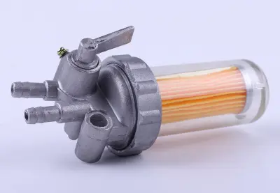 Топливный кран для мотоблока 190N/195N (12/15Hp) с фильтром и пластиковым стаканом AMG-2