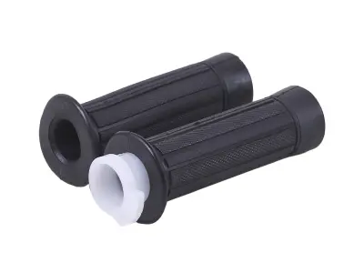 Ручки руля резиновые Delta со вставкой, чёрные TTG AMG-3
