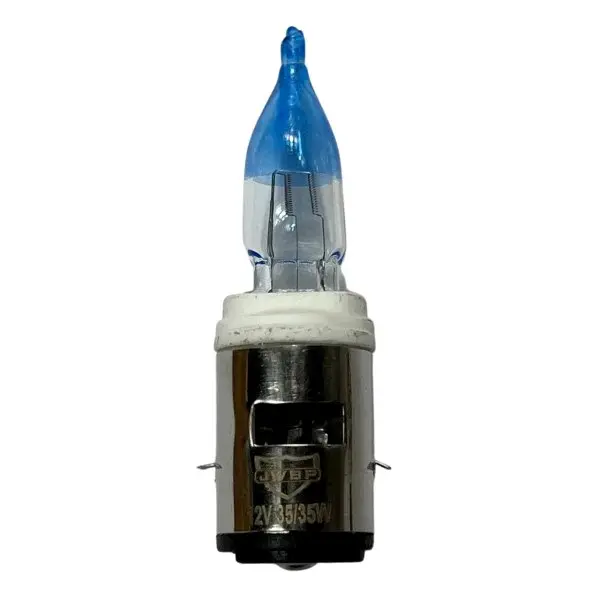 Лампа BA20D 12V 35/35W двухнитевая, супер белая, конусная высокая