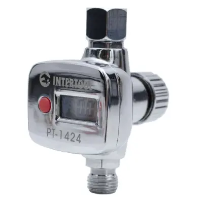 Регулятор давления INTERTOOL с цифровым манометром для окрасочного пистолета, профессиональный, 1/4″