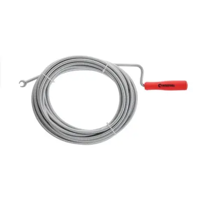 Трос для прочищення труб INTERTOOL 9 мм × 10 м із пробивним наконечником