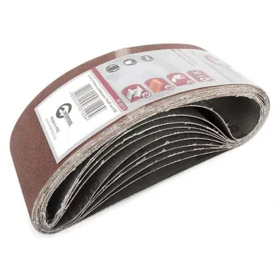 Лента шлифовальная INTERTOOL 75×457 мм, зерно 120, 10 шт.