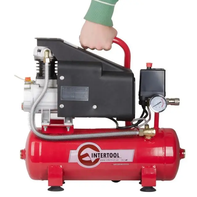 Компрессор INTERTOOL 9 л, 0,75 кВт, 220 В, 8 атм, 160 л/мин