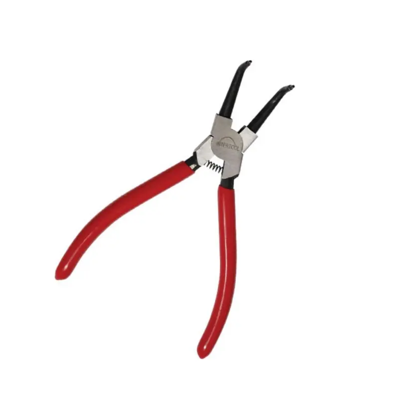 Щипцы для стопорных колец изогнутые на сжим 180 мм INTERTOOL