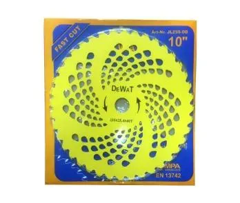 Ніж для мотокоси 40T Ø255 × 25,4 мм, побідитові зубці, жовтий, BEST