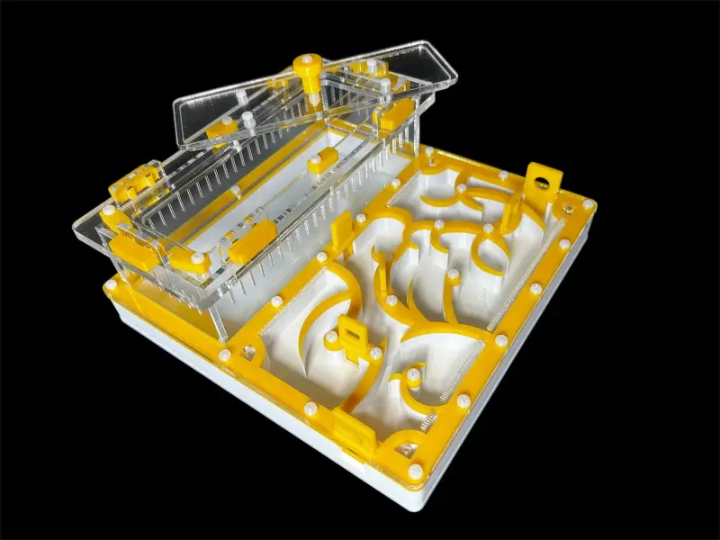 Муравьиная ферма ANTMART Origin Yellow 200×200 мм с гипсом Г-23, вариант Б