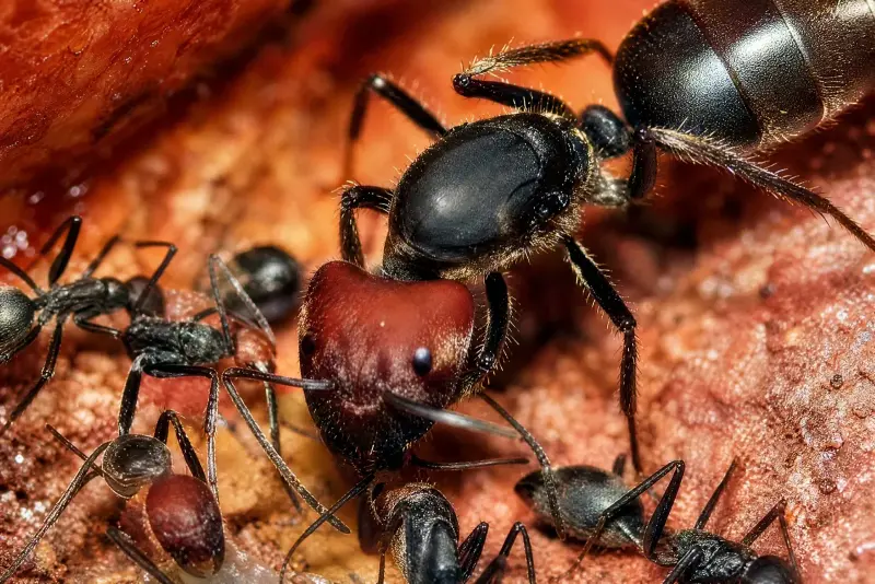 Camponotus singularis — красноголовый азиатский муравей-древоточец — 1 матка и 3–10 рабочих