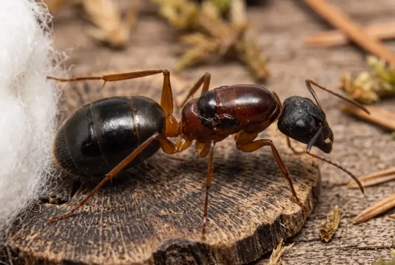 Camponotus pilicornis — золотистый волосатый древоточец — 1 матка с расплодом