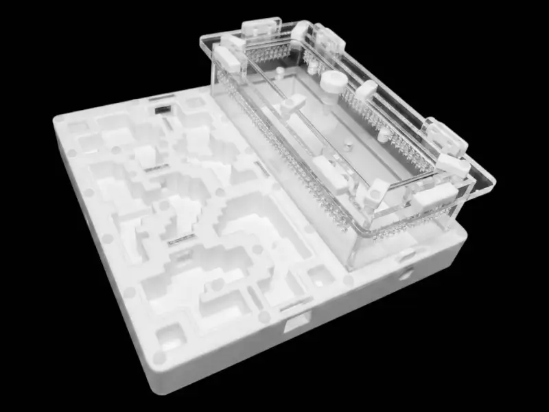 Муравьиная ферма Pixel White A 200×200 мм, PETG, гипс G23 6 мм