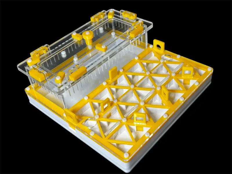Муравьиная ферма ANTMART Trigon Yellow Б 200×200 мм со сплошным гипсом Г23